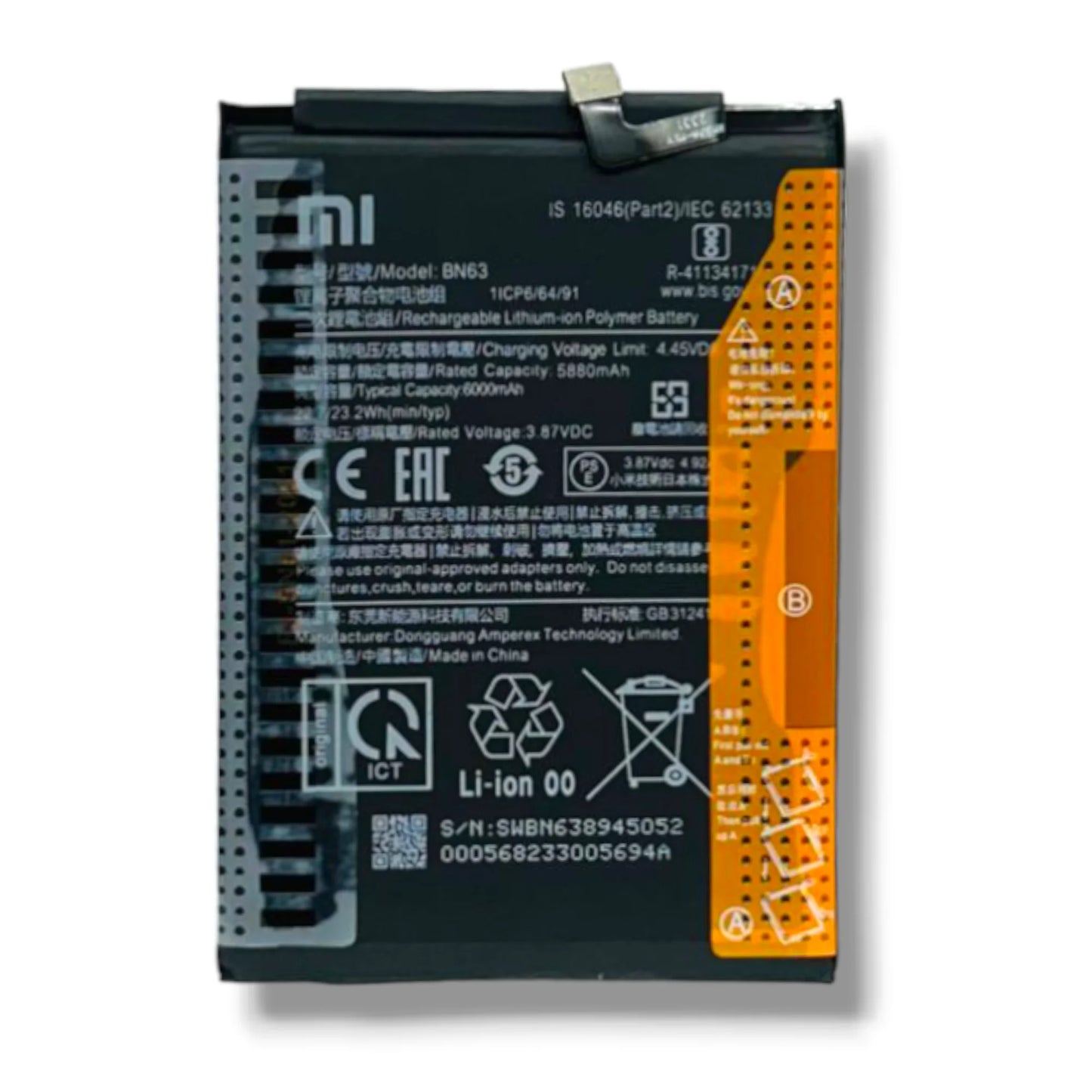 Original BN63 Battery For Redmi 10 Prime