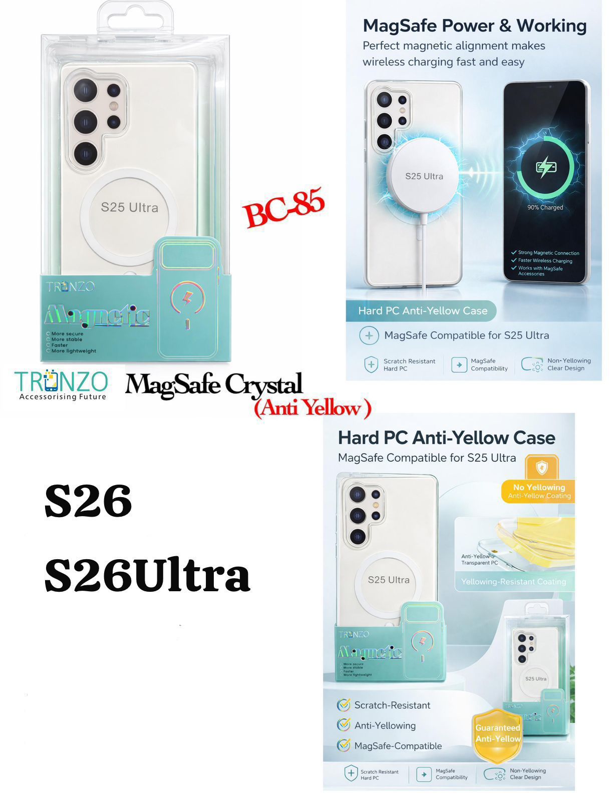 Anti yellow magsafe case samsung s26 series