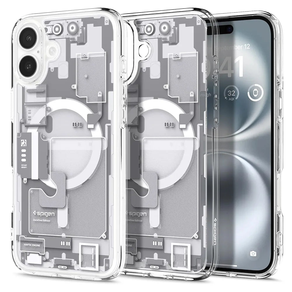 Spigen Neo one case Spigen Ultra Hybrid MagFit Back Cover Case (TPU + Poly Carbonate | Zero One White)