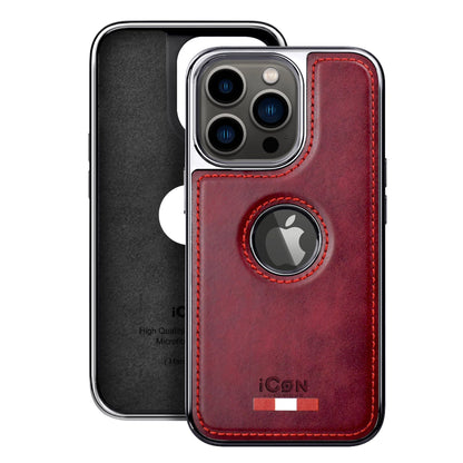 ICON Series Ultra Premium Leather Case Cover For iPhone
