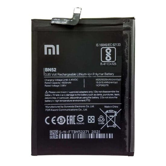 Original BN52 Battery For Redmi Note 9 Pro
