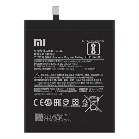 Original BN36 Battery For Redmi A2 6X