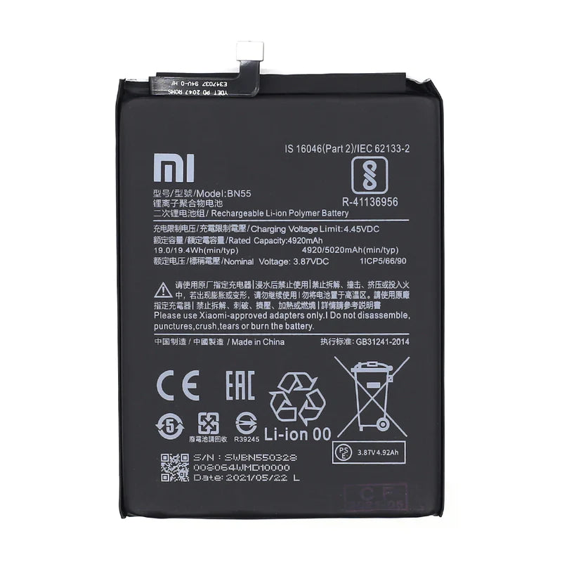Original BN55 Battery For Redmi Note 9S