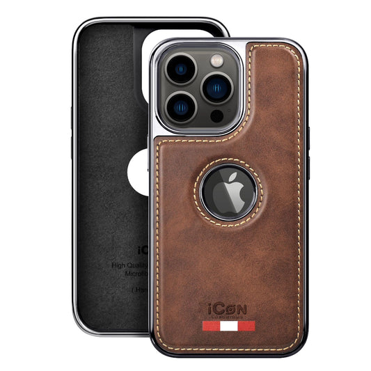 ICON Series Ultra Premium Leather Case Cover For iPhone