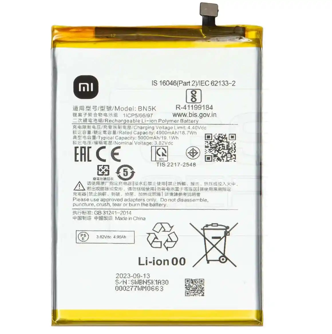 Original BN5K Battery For Redmi 12C