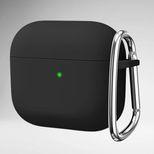 Soft Silicone Full Protective Case Compatible with AirPods 4 (Black)