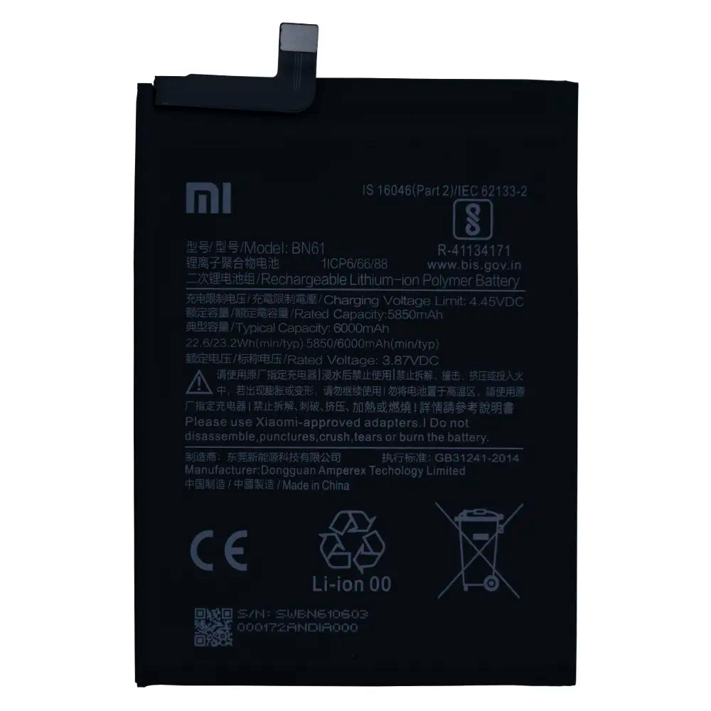 Original BN61 Battery For Poco X3