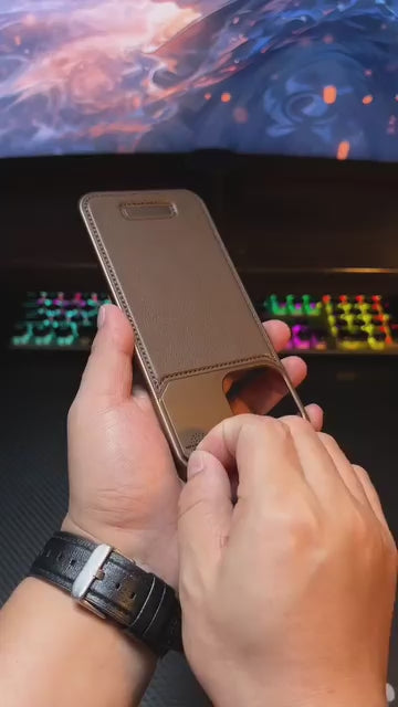 NY ORIGINAL METEL LEATHER PERFUME CASE