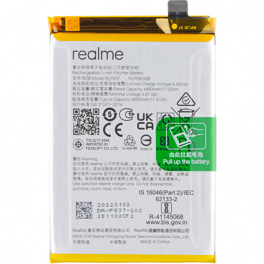 Original BLP837 Battery For Realme 8 Pro