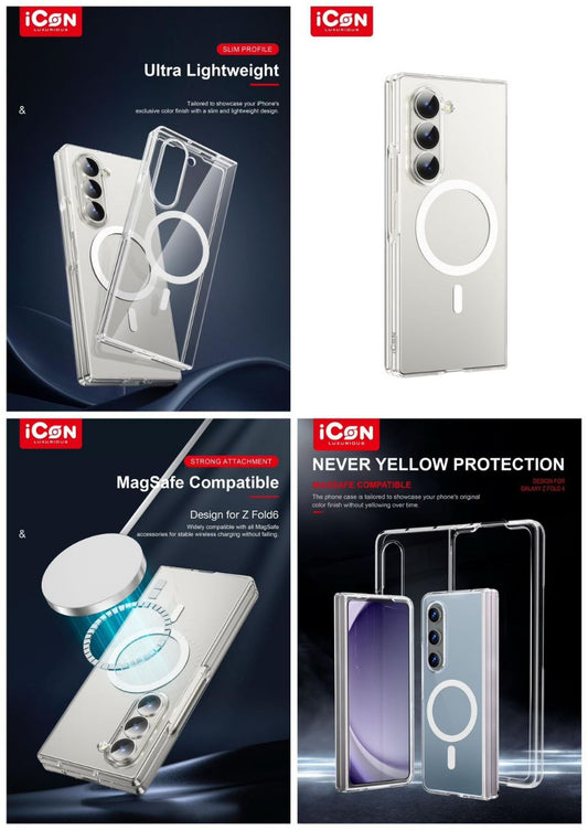 Transparent hard case with magsafe for iphone samsung