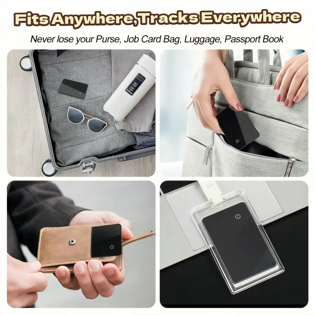 Ultra-Thin Mfi Certified Find My Tag Hidden Air Finder Tag Real Time Anti-lost Tracking Device Smart Wallet GPS Tracker Card