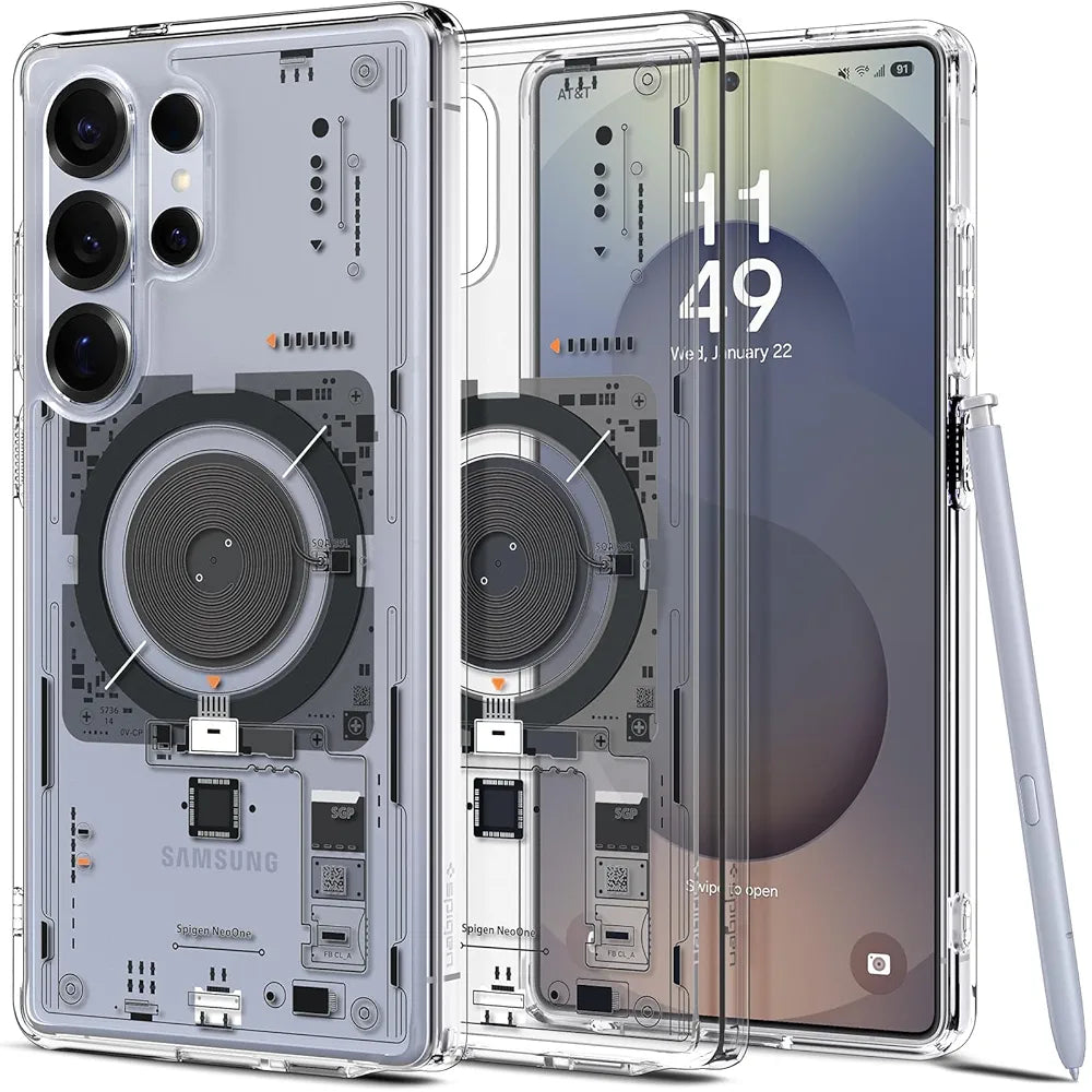 Spigen Neo one case Spigen Ultra Hybrid MagFit Back Cover Case (TPU + Poly Carbonate | Zero One White)