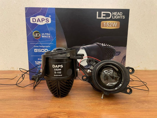 2″ 152W BI-LED Fog Light Projector 6500K HD LENS